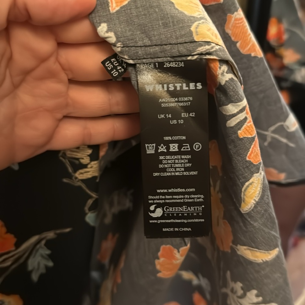Whistles 100% cotton midi dress - Picture 9 of 10